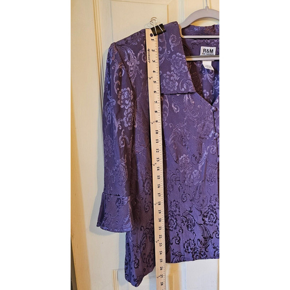 R&M Richards 2 Pc Jacquard Evening Dress Jacket Set Formal Mother Bride – 16W - Picture 9 of 13